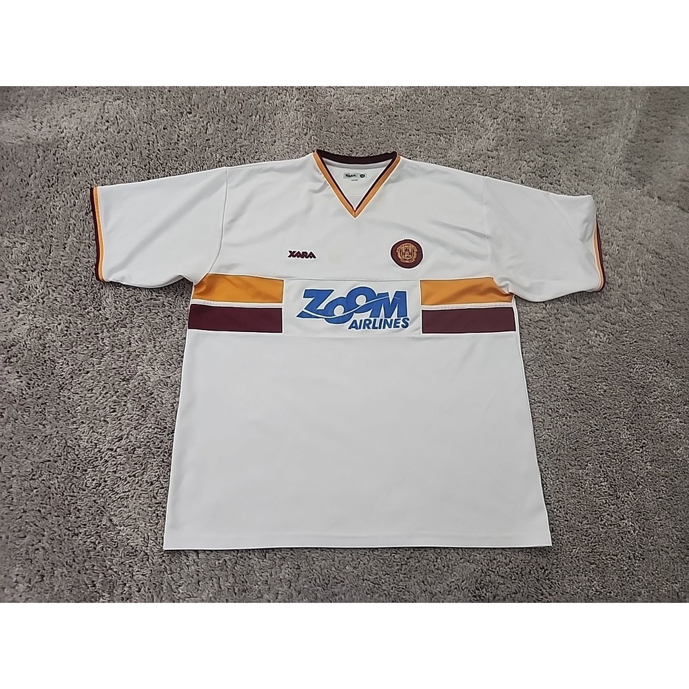 Motherwell FC Football Jersey Mens XXL Zoom Airlines Xara Claret&Amber